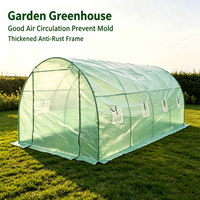 Invernadero Portátil Tipo Túnel, Resistente, con Estructura Metálica Grande y Ecológica, para Jardinería y Plantas, para Uso en Exteriores en Invierno