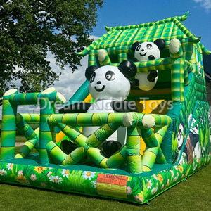Sân chơi ngoài trời <span class=keywords><strong>Panda</strong></span> chủ đề vui chơi giải trí công viên nhà bị trả lại với các chướng ngại vật <span class=keywords><strong>Panda</strong></span> <span class=keywords><strong>Inflatable</strong></span> trượt nhảy lâu đài <span class=keywords><strong>Combo</strong></span> - Product Image 2