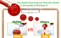 Sauce tomate et ketchup fraîchement pressés, sucrés et acidulés, personnalisables en usine, en bouteille