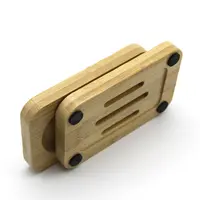 Umwelt freundlicher Bambus ablauf Anti-Mehltau-Abfluss Sanitär-Bambus box Benutzer definierte Form Seifens chale Holz seifens chale Halter