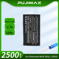 PUJIAMX 3.7V 2500mAh SPR-003 Paket Baterai Li-ion Isi Ulang untuk Konsol Game Nintendo New 3DS XL 3DS LL dengan Alat Obeng