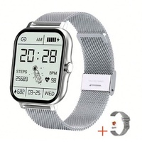 Montre connectée G-Shock en acier inoxydable pour les sorties décontractées du week-end, avec écran miroir magnétique réglable, tendance, unisexe, montre de fitness IP67