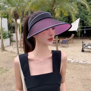 Chapeau de soleil pour femme à visière large, changeant de couleur, protection UV, respirant, style coréen, pour l'extérieur - Product Image 5