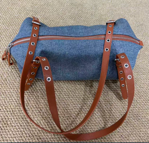 High Quality Women Denim <b>Fabric</b> Leather Handbags Shoulder <b>Bags</b> Casual Female Crossbody <b>Bags</b> for Women Fashion Ladies Tote <b>Bag</b> - Product Image 3