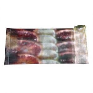 P10 Transparent LED Film Display - 90% Transparency 2mm Thin Self-adhesive for Shopping Mall Glass Curtain Wall - Product Image 3