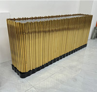 Table console de salle à manger contemporaine en acier inoxydable, design personnalisé haut de gamme, vente chaude, pour salon, hôtel, villas