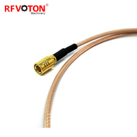 Usine SMB mâle femelle à SMB mâle prise/prise femelle/90 degrés/avec RG316 RG316D RG316U RF coaxial câble d'extension en queue de cochon
