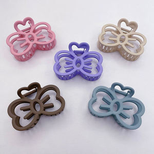 Jiayu กิ๊บหนีบผมพลาสติกทรงหางม้าสูง9ซม. แบบกำหนดเองคลิปหนีบผมสีล้วนสไตล์ญี่ปุ่นกิ๊บติดผมน่ารักหวาน - Product Image 1