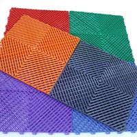 Dalles de sol de garage emboîtables, rigides, modulaires, antidérapantes, en plastique PP, pour lavage de voitures, parking