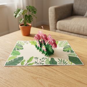 Cartes 3D Pop-up Personnalisées, Cartes de Vœux, Enveloppes, Vente en Gros, Exportation Vietnam, Cartes Souvenirs Artisanales Thème Animaux, Papier pour les Fêtes - Product Image 3