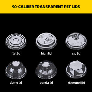 Gobelets à boba personnalisés jetables en PP, coupes à thé à bulles, gobelets à jus en plastique à emporter avec couvercles, 400 ml, 460 ml, 620 ml - Product Image 4