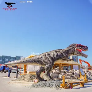 공룡 테마 파크 현실적인 공룡 로봇 모델 실물 크기 t 렉스