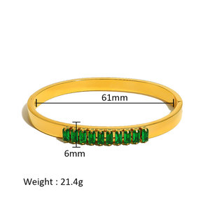 Bulk Luxury 316L Stainless Steel 14k 18k Gold Plated Fashion <b>Bracelets</b> & <b>Bangles</b> Cz Zircon Brand Designer <b>Bracelets</b> for Women - Product Image 6