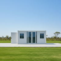 Casa Contenedor Desmontable de Techo Plano de 20 pies, Edificio Modular Prefabricado, Oficina Portátil, Dormitorio, Apartamento, Estructura de Acero con Panel Sándwich