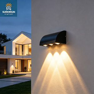 Applique murale LED 6W IP65 pour extérieur, lampe murale LED pour jardin, corps en aluminium, luminaire décoratif - Product Image 1