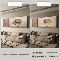 [Nouveau] Peinture décorative pour salon, toile murale moderne, simple, élégante, haut de gamme, thème nature, double toile