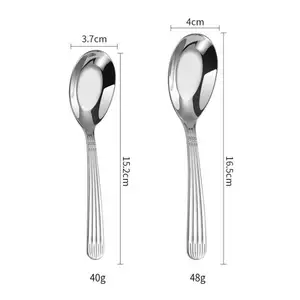 Professional Manufacturer Low Price Stainless Steel Spoon Silverware Children Baby Eating Flat Spoon