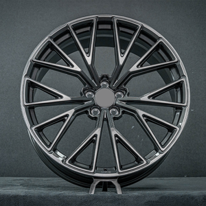 ล้อฟอร์จสีดำด้านทั้งหมด ขนาด 17" 18" 19" 20" 21" 5x100 5x105 5x108 5x110 5x112 5x114.3 5x120 สำหรับรถยนต์นั่งส่วนบุคคล - Product Image 3