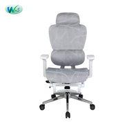WS5162 Chaise de bureau Chaise élévatrice ergonomique Hauteur réglable Maille contemporaine Appui-tête réglable Tissu moderne Mousse PP pour la maison