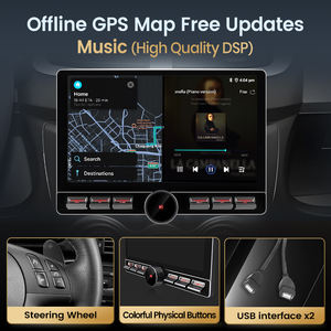 孙俊10.6 “苹果安卓汽车4g无线多媒体全球定位系统1 <span class=keywords><strong>2</strong></span> Din IPS RDS通用可旋转汽车收音机立体声无线CarPlay - Product Image 3