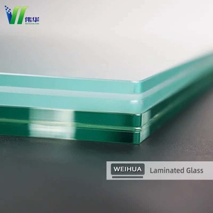 8 + 8 + 8mm 10mm 12mm 24mm Laminado de Segurança Temperado Bala Prova de Vidro Laminado Painel Folhas para Construção - Product Image 1