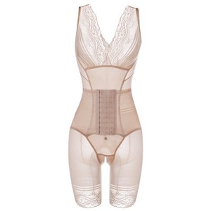Women's Flat-Angle Crotch Buttoned Beauty Third Generation Body Shaper Postpartum Abdomen Lifting Hip One-Piece Underwear