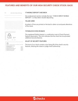 Chèques bancaires vierges personnalisés avec impression, papier offset, numéro de code PIN, bons avec logo personnalisé pour l'écriture