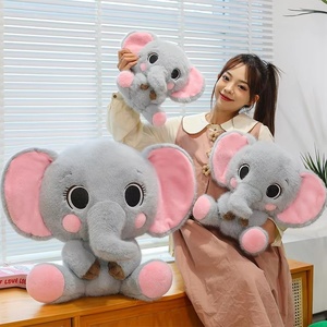 <b>Elephant</b> Animal Stuffed Toy 100% Polyester Fabric PP Cotton Filled 30-80cm Size Home <b>Decor</b> & Party Use Unisex for Teens & Adults - Product Image 2