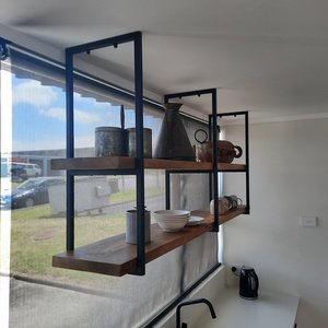 Staffe per mensole galleggianti montate a soffitto stile scala - Product Image 5