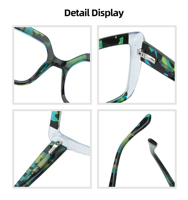 Monturas de Gafas de Acetato para Mujer, Diseño de Marco Grande, a la Moda, Populares, de Alta Calidad, Hechas a Mano en Fábrica