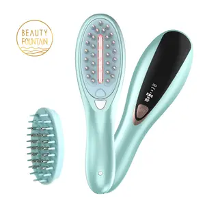 Hair Scalp Care Anti Hair Loss Brush EMS Vibration Laser Massage High Frequency Red Light Hair Growth Comb