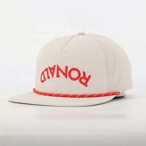 Gorra de 5 Paneles con Visera Plana, Ajustable, de Poliéster, con Logotipo Bordado Personalizado, Estilo Deportivo, Hip Hop, Venta al Por Mayor OEM - Product Image 1