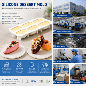 <span class=keywords><strong>Moule</strong></span> en <span class=keywords><strong>silicone</strong></span> à <span class=keywords><strong>4</strong></span> cavités pour éclairs, qualité alimentaire, long ovale, pour gâteaux mousse, chocolat, desserts, pâtisserie DIY - Product Image 6