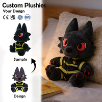 Jouets en peluche personnalisés, peluche loup douce, fabrication OEM ODM, logo personnalisé, animal en peluche, fabricant pour cadeaux d'anniversaire pour enfants