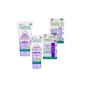 Oyess Unisex Hydratations-Boost-Set mit Lippenstift, Körperlotion und Handcreme für gesunde Haut für alle Hauttypen umweltfreundlich