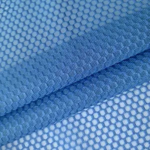 Breathable Polyester Shoe Upper Hex Mesh Jacquard Fabric For Shoes