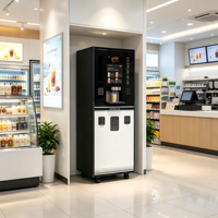 Máquina Expendedora de Café Compacta de Bajo Mantenimiento, Más de 40 Bebidas Calientes y Frías, Compatible con Logotipo OEM, para Tiendas Comunitarias y Minoristas Locales