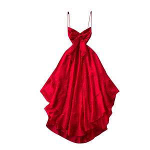 Vestido Midi Casual de Verano para Mujer con Banda Asimétrica, Estilo Romano, con Volantes y Encaje Brillante - Product Image 5