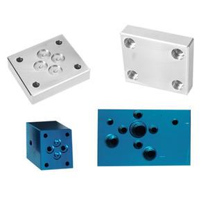 Manufacturer's Aluminum Hydraulic Integrated Block Valve 02-1W/2W/3W/4W 6/10 Diameter Cover Plate - Product Image 1