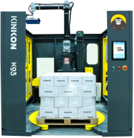Système de palettisation automatique KINKON, robot palettiseur, palettisation de barils de boissons, boîtes en carton, caisses, papier, plastique, métal, verre