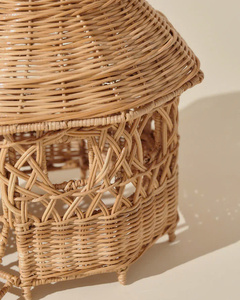 โคมไฟกระท่อมหวายสานด้วยมือทำมือดีไซน์ใหม่สำหรับตกแต่งห้องนอนเด็กทารกและเด็กของตกแต่งห้องเด็กที่สวยงามผลิตในเวียดนาม - Product Image 5