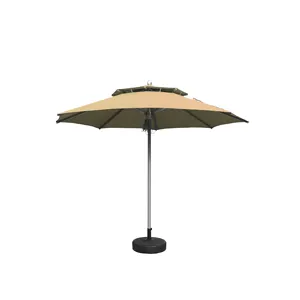 Parapluie d'extérieur résistant au vent double couche 3M Parasol de jardin Parasol de patio pour restaurant