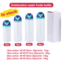 Termo Deportivo de Acero Inoxidable con Aislamiento al Vacío, 16oz, 19oz, 24oz, 32oz, Sublimable, con Tapa, Disponible para Envío Inmediato