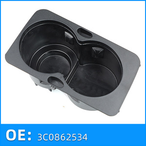 <b>Mix</b> Car Cup Holder 3C0862534 For Volkswagen Magotan B6 B7 Center Console Black Silicone Beverage Storage <b>Box</b> - Product Image 2