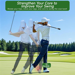 Ayuda de Entrenamiento de Golf con Sonido, Palo de Golf con Peso para Práctica de <span class=keywords><strong>Tempo</strong></span>, Entrenador de Swing de Golf con Cubierta de Goma - Product Image 4
