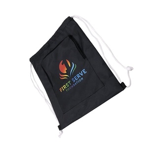 กระเป๋าเชือกผูกโพลีเอสเตอร์แบบกำหนดเองพร้อมโลโก้สำหรับโปรโมชั่น - Product Image 6