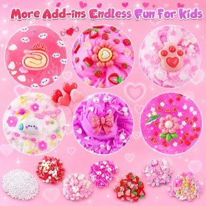 Vente directe d'usine, kit de slime en argile colorée en plastique, 6 pièces, pour enfants, couleurs unisexes, boîte cadeau, cadeau de fête et d'anniversaire, ensemble de slime - Product Image 3