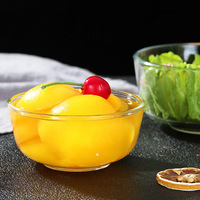 Modern Design Polished Thickened Glass Lightweight Large Bowl Heat-Resistant Disposable Tableware Fruit Salad Soup Instant