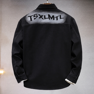 Cappotto Invernale Taglie Forti Giacca di Jeans Oversize con Lavaggio Acido Elasticizzato - Product Image 2