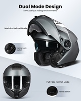 Casque de moto modulaire intégral pour adulte ILM, visière double relevable, homologué ECE, toutes saisons, modèle à dégagement rapide 159